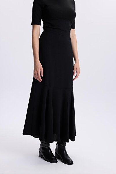 Zühre Fusta neagră cu talie înaltă ETK-0172