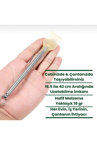 MR Pratik Uzuyabilen Teleskopik Sırt Kaşıma Aleti Sırt Kaşıyıcı - Sırt Masajı ( 16.5 - 42 Cm )