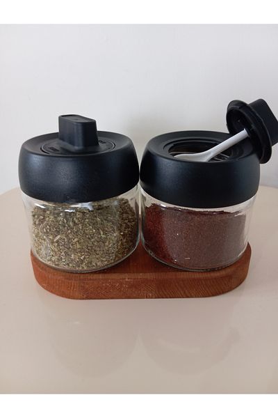 BÜYÜLÜ HOME Set of 2 Self-Loupled Lockable Chubby Spice Rack