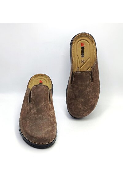 DR KLOMPA Ανδρικές Παντόφλες MS1042 Καφέ Μαϊκάνος Ορθοπεδικές Παντόφλες Sabo