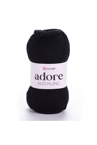 Yarnart Adore - Νήμα πλεξίματος χεριών κατά της φόρμουλας Μαύρο-354