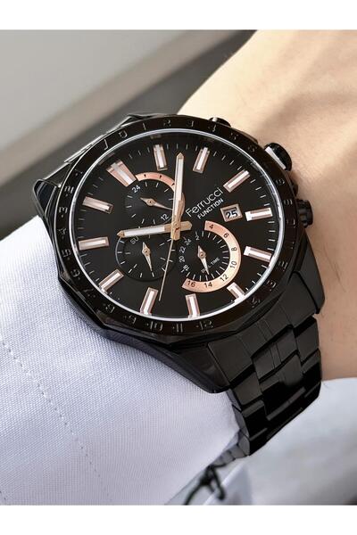 Ferrucci Men's Functions Active Steel Band Wrist Watch