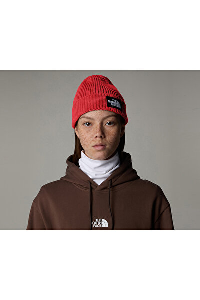 THE NORTH FACE Коробка з логотипом Tnf Червона шапка з манжетами на манжетах NF0A3FJX6821
