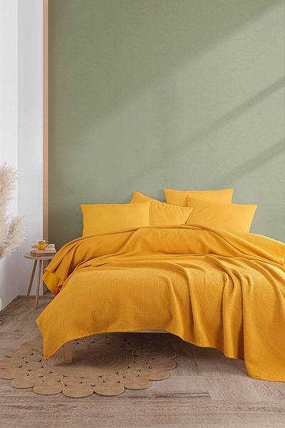 Eponj Home Megaking King Cover - 260x230cm Karde Mustard Ecocel Pike