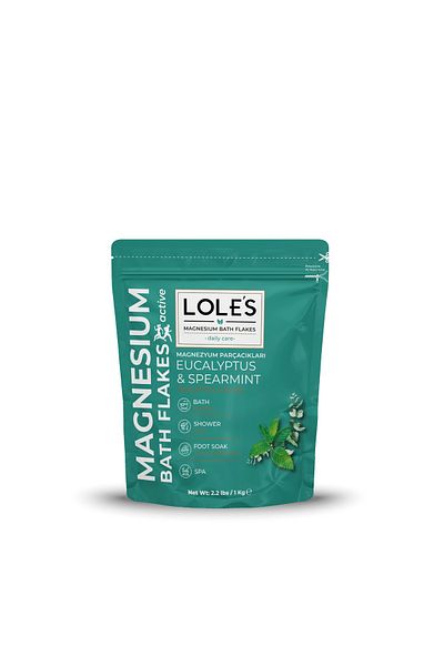 Lole's ملح حمام المغنيسيوم الأوكالبتوس والنعناع 1 كجم ملح إبسوم بديل ملح حمام المغنيسيوم