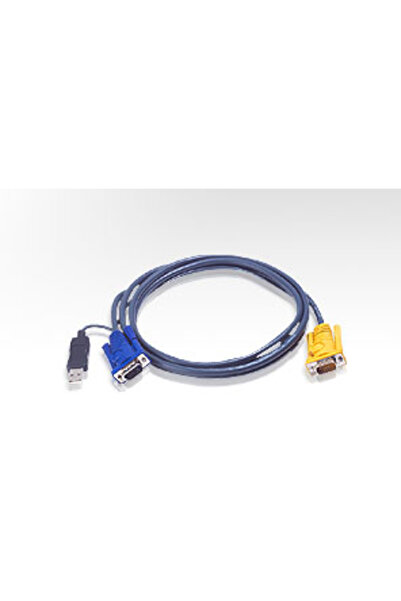 Aten Usb Kvm (TASTATURĂ/MONITOR VİDEO/MOUSE) Comutator Için Kablo, 1,80 metri...