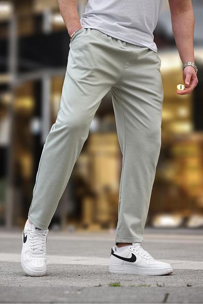 Madmext Grüne Herrenhose mit geradem Bein E6556
