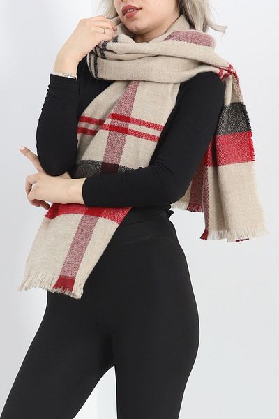 TIRSKI Red Stone Patterned Stamp Shawl - 15520.750.