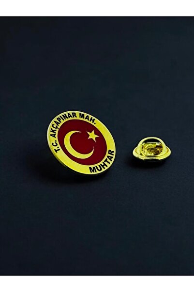 Kuyumcudan Kişiye Özel Muhtar Rozeti 925 Ayar Gümüş