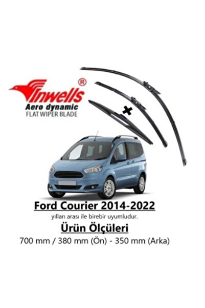 inweels Inwells Ford Courier Ön Ve Arka Aerodinamik Silecek Takımı (2014-2022)