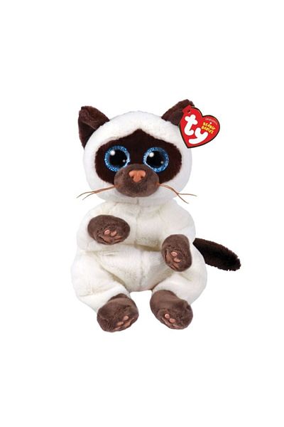 TY Beanie Boos قطة ميسو سيامي قطيفة 15 سم