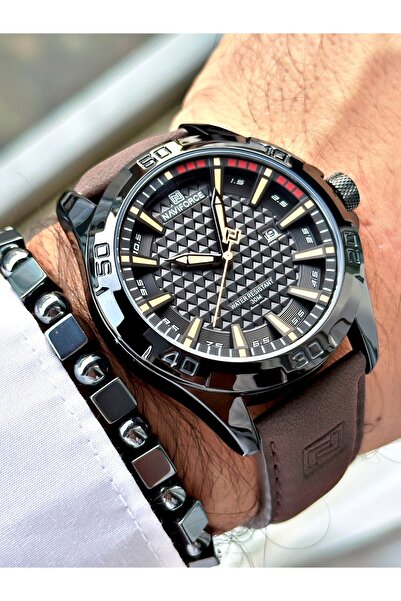 Naviforce Takvimli Erkek Kol Saati Bileklik Hediyeli