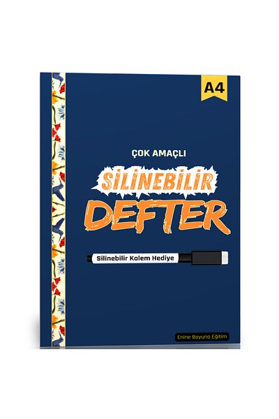 Enine Boyuna Eğitim Multipurpose Erasable Notebook-A4 (with Pen Gift)