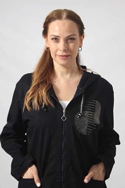 Moda Berray B-058 LACİVERT KIŞLIK PAMUK GABARDİN BÜYÜK BEDEN CEKET