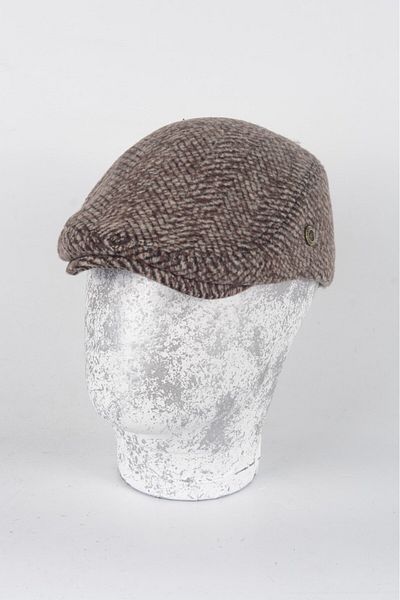Armalı Şapka Winter Speckle Brown Wool Sports Cap