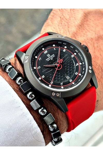 Naviforce Men's Sports Calendar Waterproof Men's Wrist Watch with Bracelet Gift