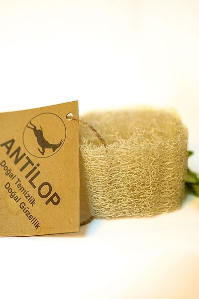 Antilop Natural Pumpkin Fiber Ellipse Double Set (2 Pieces) (Body Dish Cleaning)
