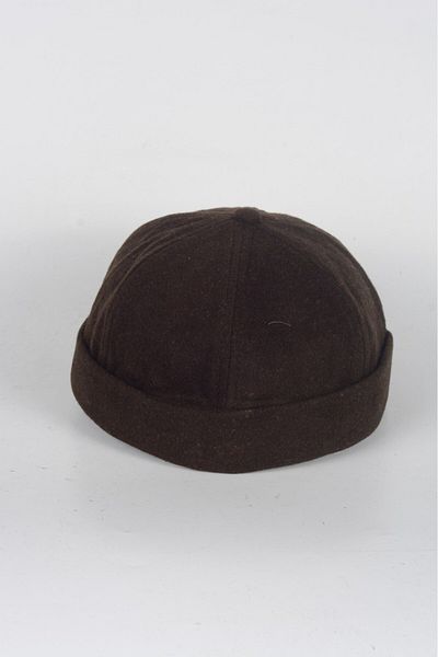 mercantoptan Unisex 100% Wool Solid Color Wool Beret Winter Docker Hat
