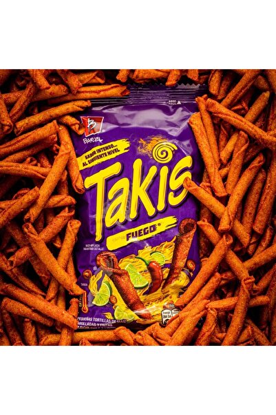 Takis Fuego Kırmızı Acı Biber ve Misket Limon Aromalı Mısır Cipsi 90gr (2 ADET)