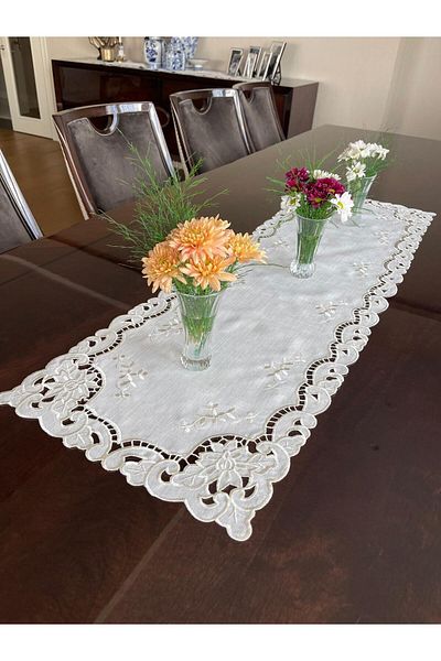QBR Home Runner de lucru pentru găuri. Model trandafir. 36 x 116 cm