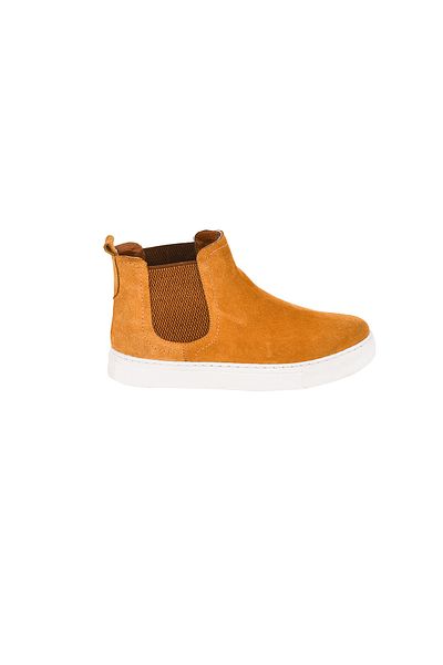 NOOSY Γυναικείες μπότες από γνήσιο δέρμα Tan Sneaker