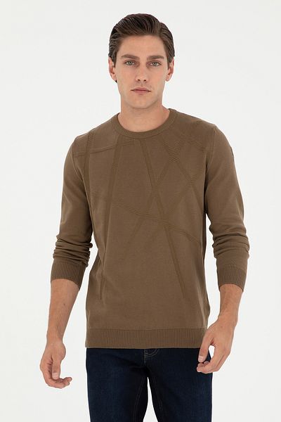 U.S. Polo Assn. U.S. Polo Assn. Khaki Woven Knitwear Sweater