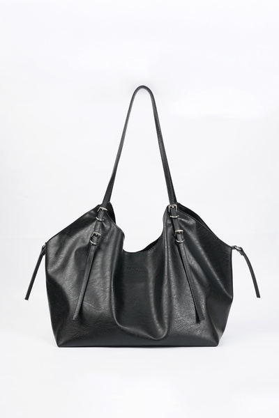 heybelprive SİYAH ÖZEL TASARIM GENİŞ KAPASİTE DERİ OMUZ ÇANTASI, ÜNİVERSİTE V...