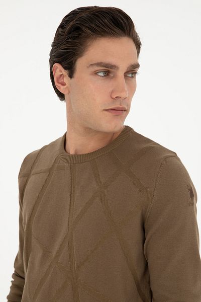 U.S. Polo Assn. U.S. Polo Assn. Khaki Woven Knitwear Sweater