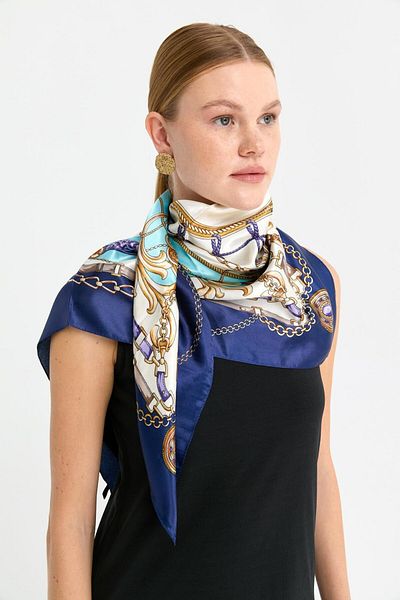 Desen Triko Eșarfă de mătase cu design personalizat 05