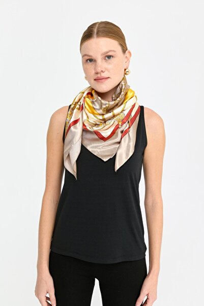 Desen Triko Özel Tasarım İpek Eşarp 12
