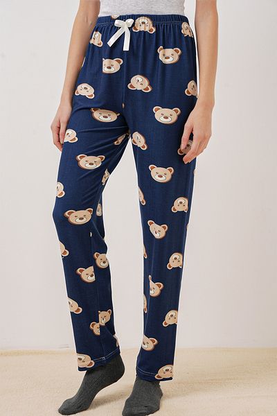 Bigdart 4323 Model Pantaloni de pijama bleumarin cu model