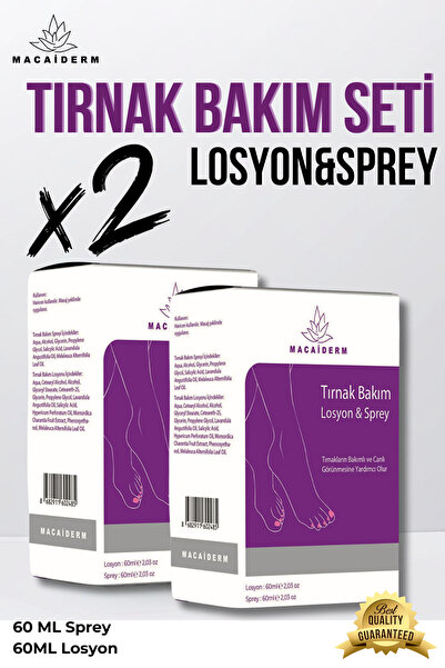 Macaiderm 2'li Tırnak Mantar, Kaşıntı Ve Koku Için Bakım Losyon & Sprey Seti ...