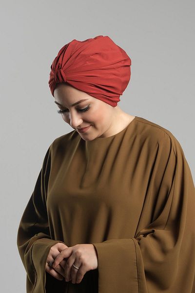 HÜRREM BONE Practical Tile - Ready-Made Snap-On Hijab Sandy Pleated Shabby 2121_05