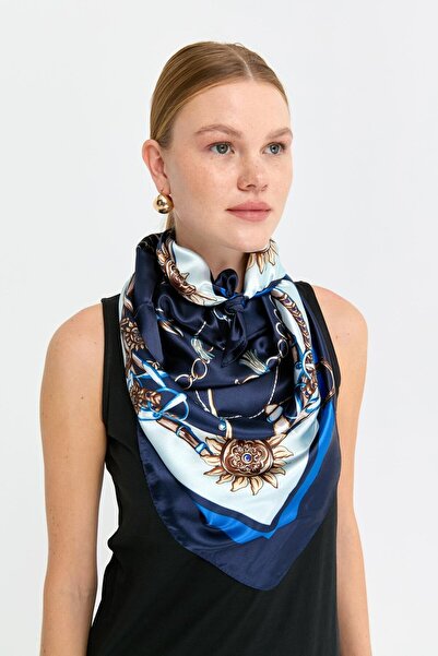 Desen Triko Özel Tasarım İpek Eşarp 10