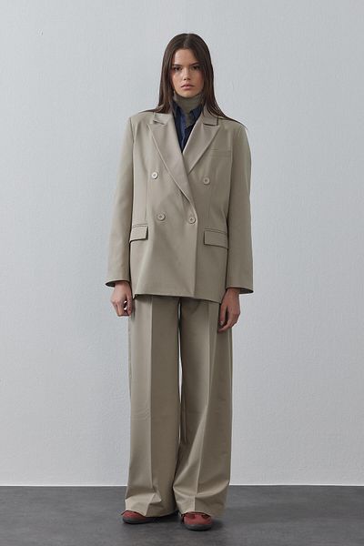 Tailors Room Sand Beige Single Pleated Trousers