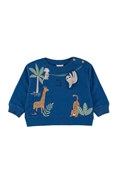 Hayvan Baskılı Safari Tek Sweat