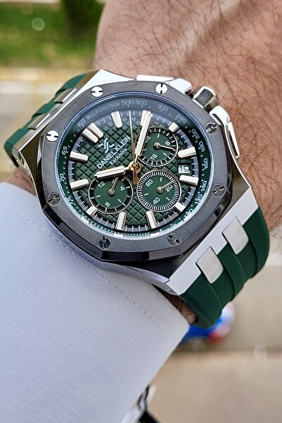 Daniel Klein Kasası Gri Kordonu Yeşil Renk Ayarlanabilir Kordonlu Garantili G...