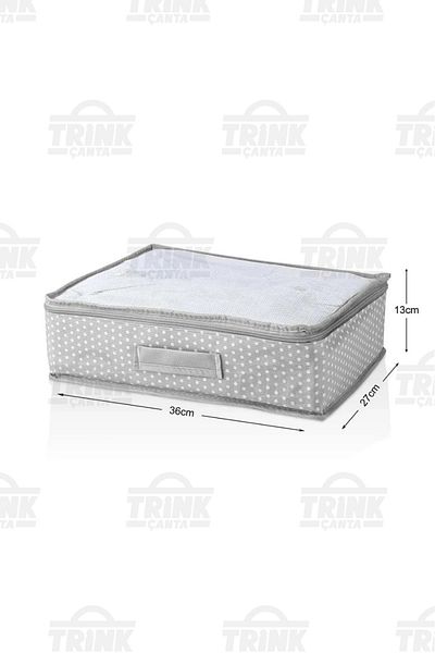 Trink Çanta 6-Piece Suitcase and Suitcase Set - Mesh and Polka Dot