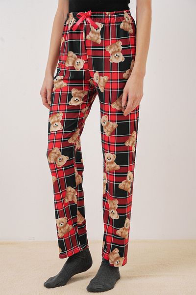 Bigdart 4323 Pantaloni de pijama cu model - B.Roșu
