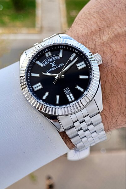 Daniel Klein Kadranı Siyah Kordonu Gümüş Renk Erkek Kol Saati