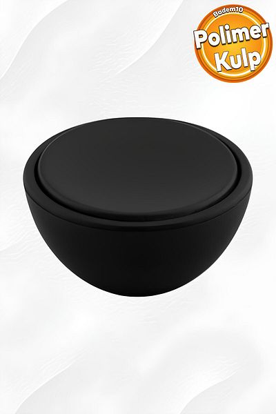 Badem10 Mâner cu buton din polimer pentru pian Mobilier negru mat Sertar de bucătărie Dulap dulap Mâner mâner