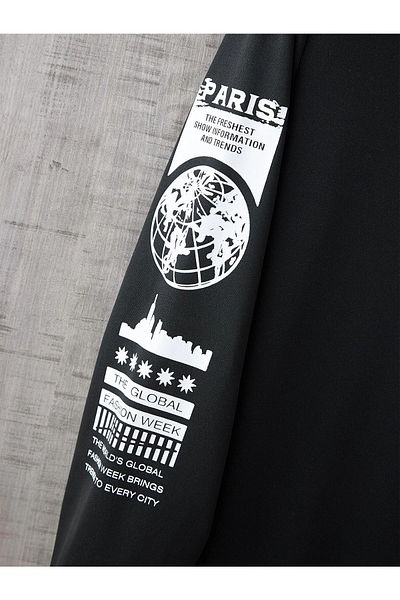 Guillermo Σετ φόρμας Gramix Unisex Oversize Φούτερ με λαιμόκοψη με στάμπα Paris