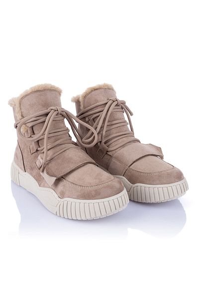 Getcho Zacun Γυναικείες Μπότες Suede Shearling Mink