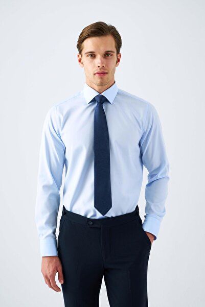 Paşahan Не потребує прасування Non Iron 100% бавовна Класична комір чоловіча сорочка