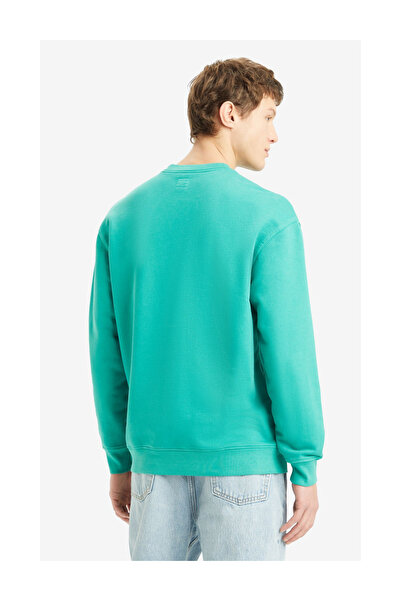 Levi's Ανδρικά φούτερ Lapis Green - Relaxed Fit, Tab Crew Garment, Dye A4230-0021