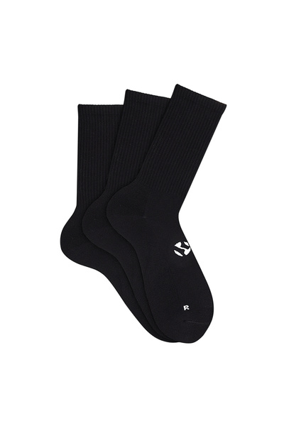 MONSIEUR CHAUSSETTE 3-Pack Havlu Siyah Organik Çorap