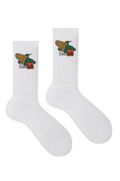 MONSIEUR CHAUSSETTE Unisex Organic Cotton Foot Sole Cornhub Socks Containing Double Floor Towel
