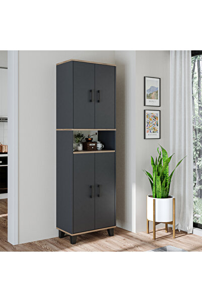 ROOMART Como 6 Gözlü 4 Kapaklı Çok Amaçlı Dolap Ayakkabılık Kiler dolabı 60 cm