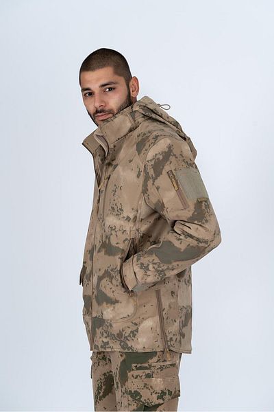 Combat Tactical Palton Softtjell pentru bărbați - Camuflaj, Rezistent la apă, În aer liber - 305