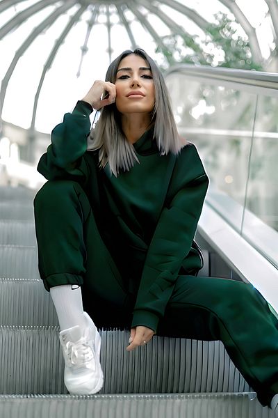 BayBayan Γυναικείο Σετ Φόρμας Oversize Thick Trend Model